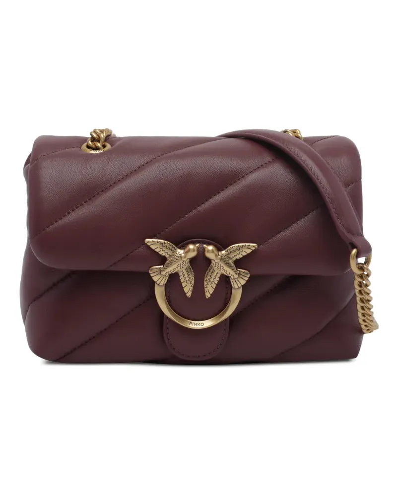 Pinko mini Love Birds puffer shoulder bag - Rot Rot