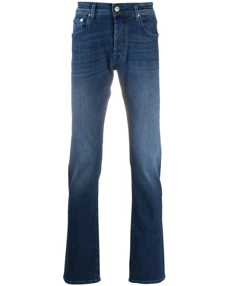 Jacob Cohën Halbhohe Jeans mit geradem Bein - Blau Blau