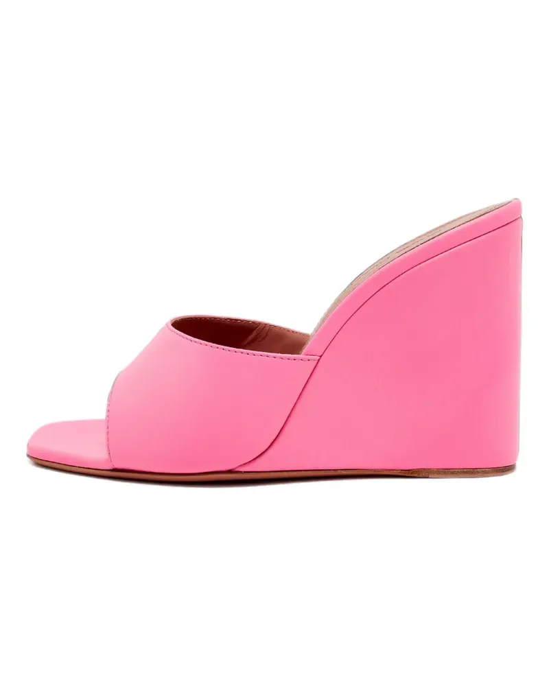 Amina Muaddi Lupita Wedge-Sandalen - Rosa Rosa