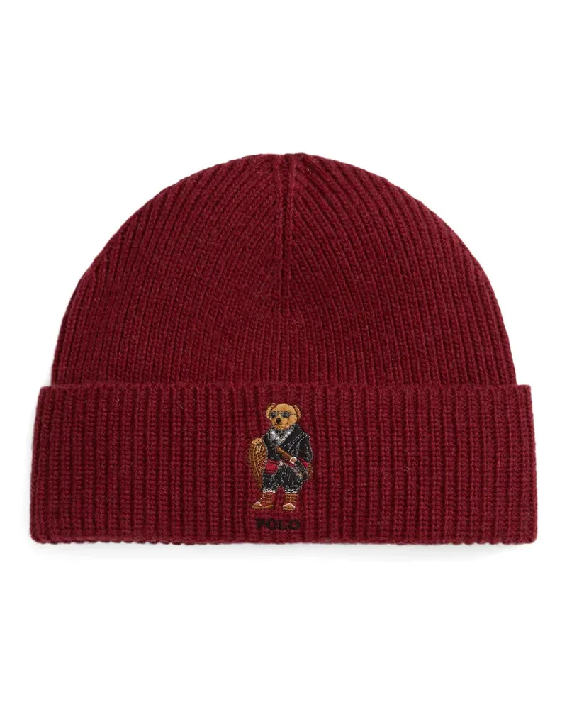 Ralph Lauren Gerippte Beanie - Rot Rot