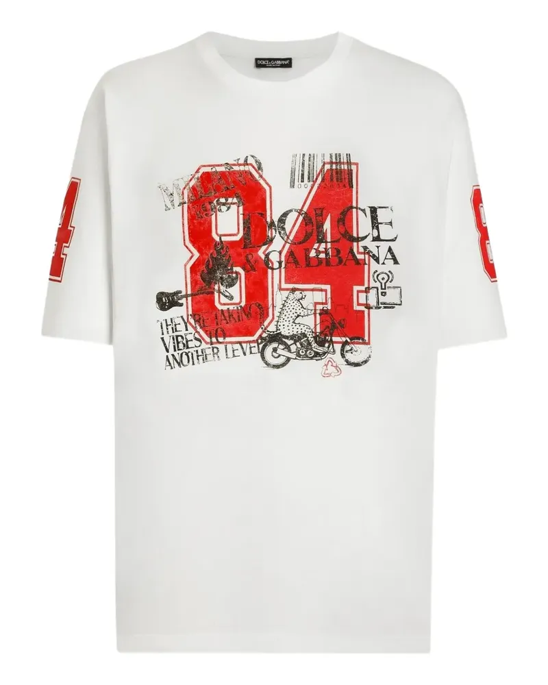 Dolce & Gabbana T-Shirt mit Print - Weiß Weiß