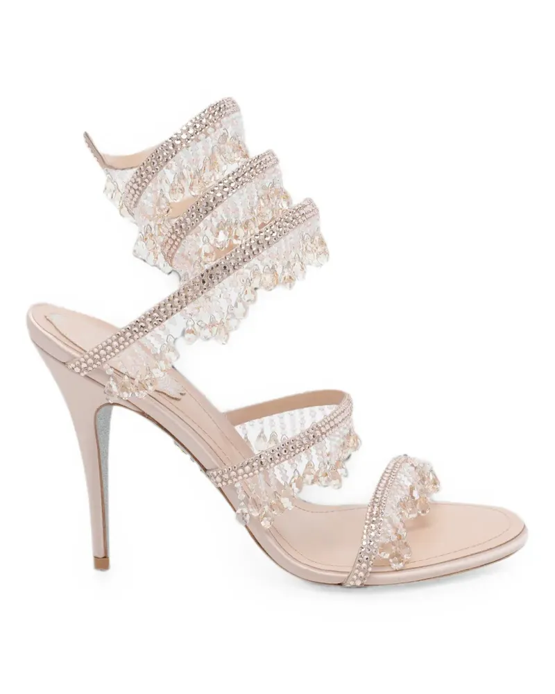 René Caovilla crystal-embellished Jahanara sandals - Nude Nude