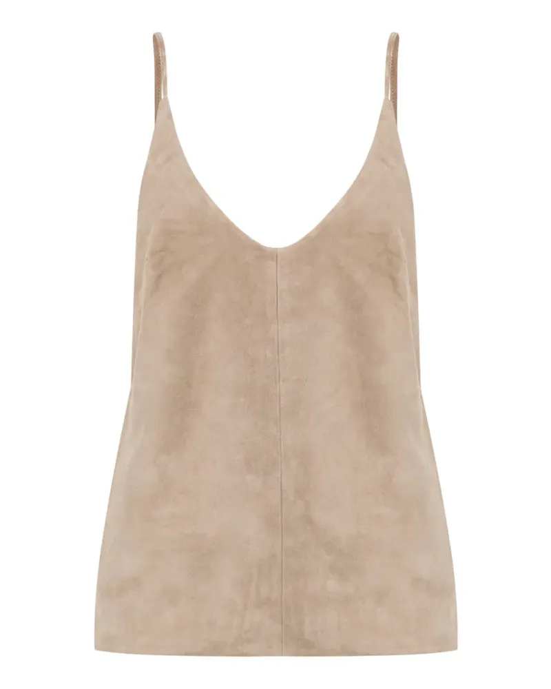St. Agni Camisole-Top aus Wildleder - Nude Nude