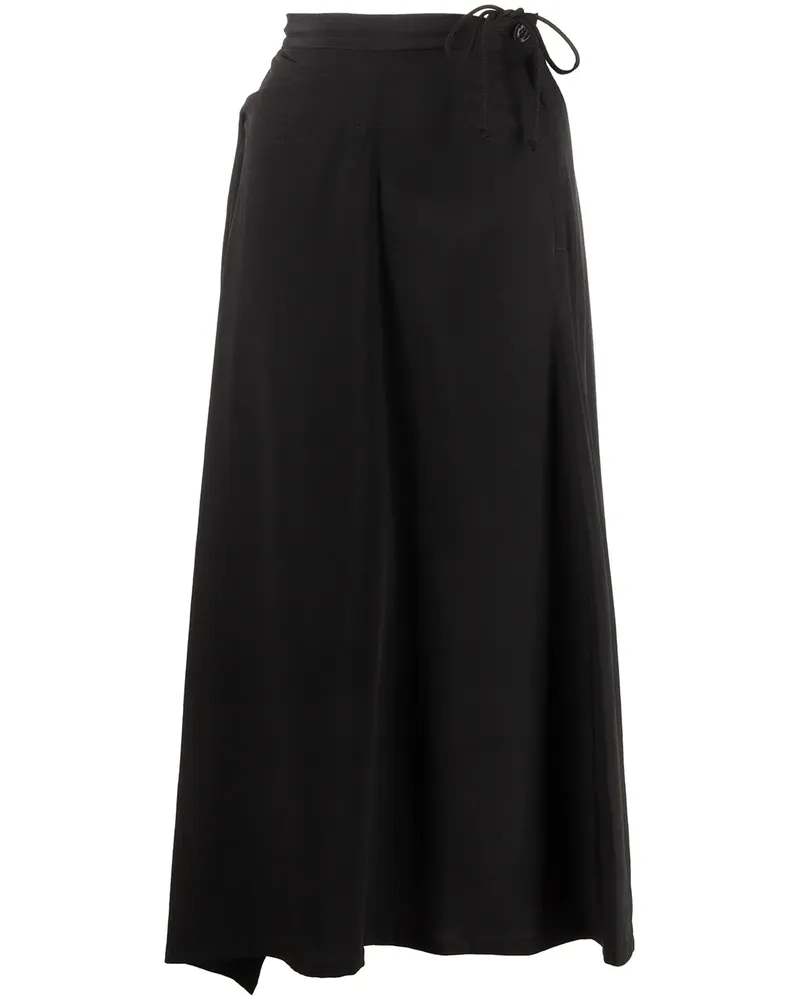 Yohji Yamamoto Rock mit Kordelzug - Schwarz Schwarz