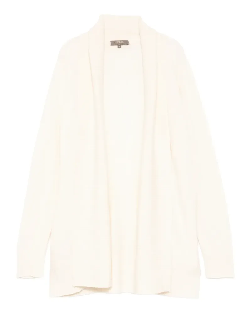 N.Peal Cardigan mit gerippter Blende - Nude Nude