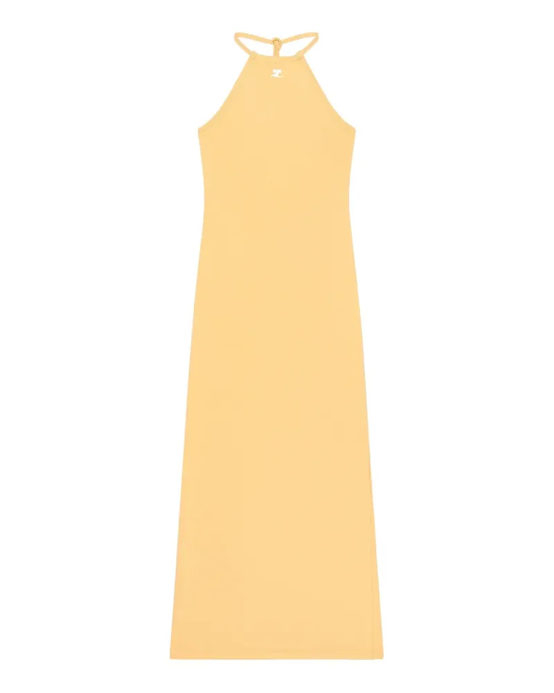 Courrèges Besticktes Neckholder-Midikleid - Orange Orange