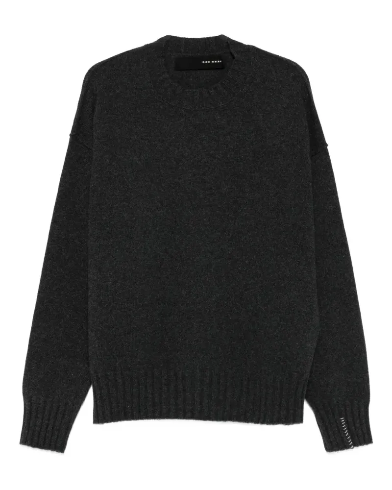 Isabel Benenato Ungesäumter Pullover mit Reißverschluss - Grau Grau