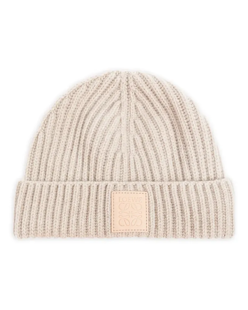 Loewe Gerippte Beanie - Nude Nude