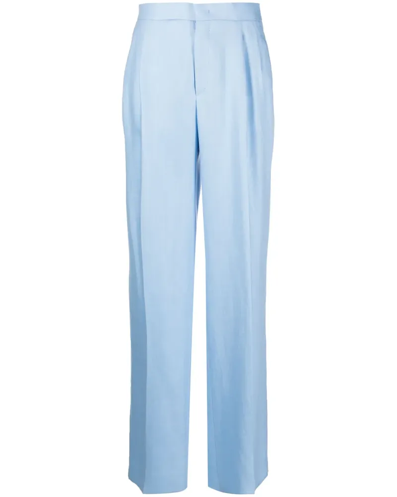 Tagliatore Taillenhose mit Bundfalten - Blau Blau