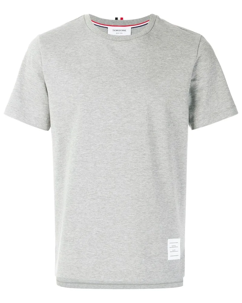 Thom Browne Lockeres T-Shirt mit Schlitzen Grau