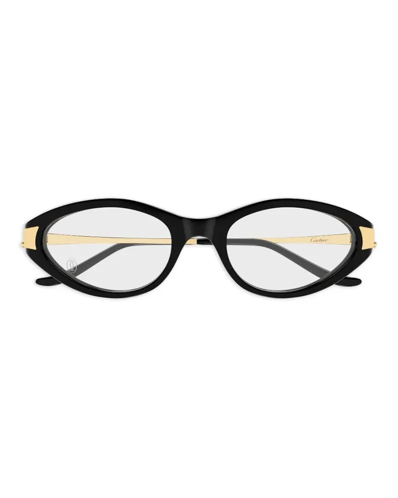 Cartier oval-frame glasses - Schwarz Schwarz