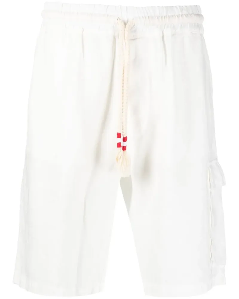 MC2 Saint Barth Segelshorts aus Leinen - Weiß Weiß