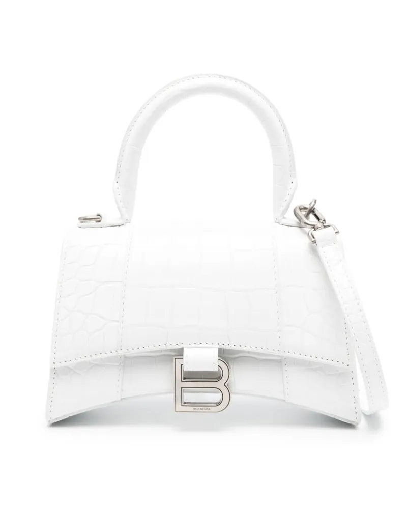 Balenciaga XS Hourglass Handtasche - Weiß Weiß
