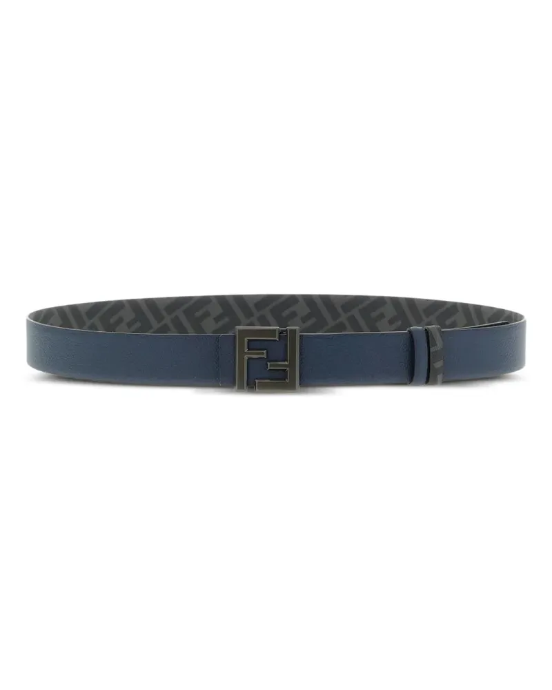 Fendi FF logo-print reversible belt - Blau Blau