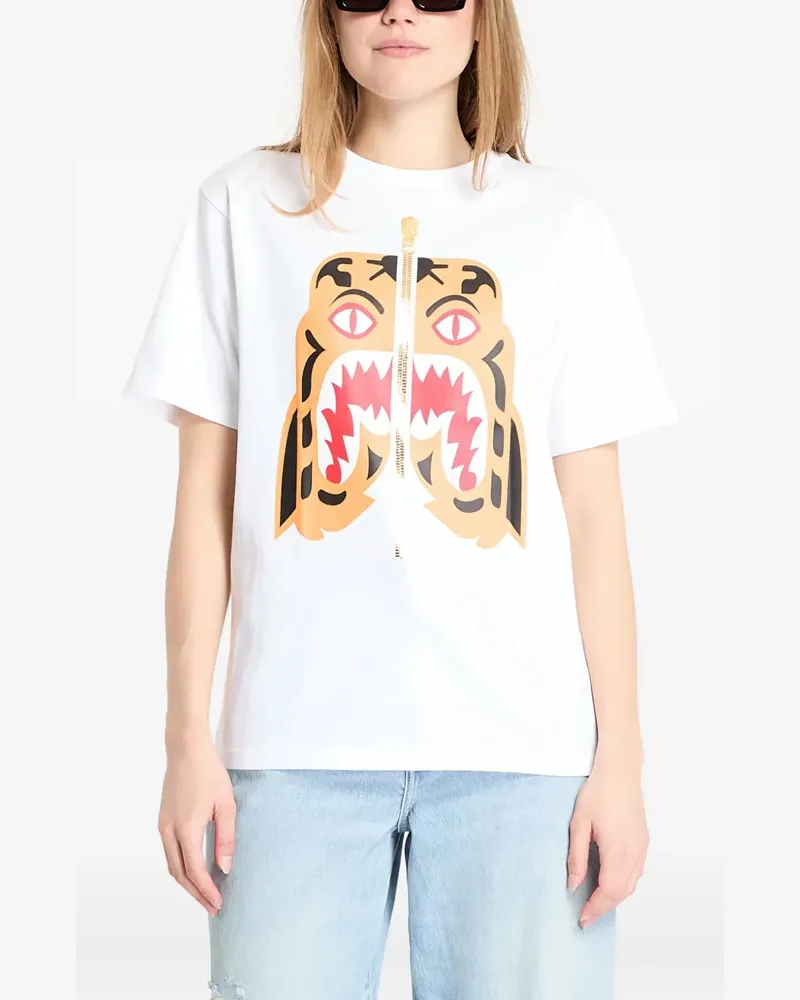 BAPE Tiger T-Shirt aus Baumwolle - Weiß Weiß