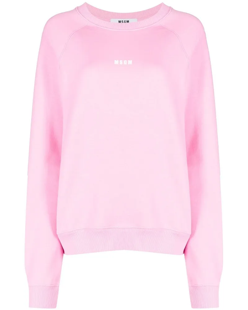 MSGM Sweatshirt mit Rundhalsausschnitt Rosa