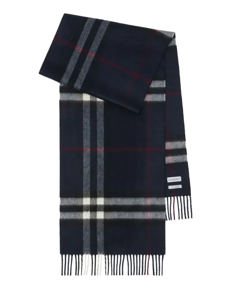 Burberry Karierter Schal aus Kaschmir - Blau Blau