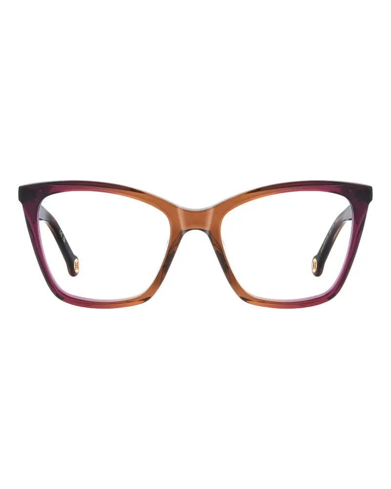 Carolina Herrera New York Cat-Eye-Brille in Schildpattoptik - Braun Braun