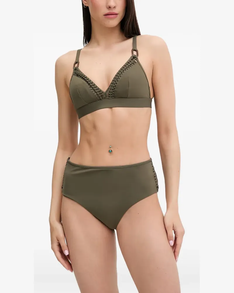 Chantelle Serenita Bikinioberteil mit Webbesatz - Grün Grün