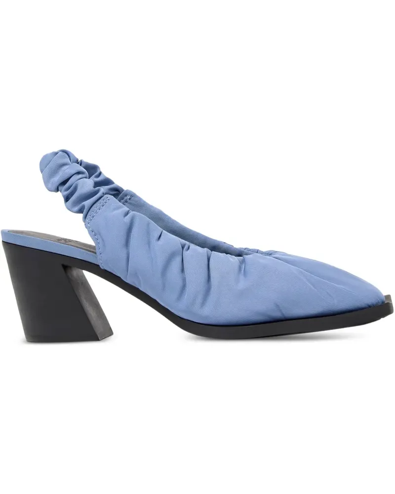 Camper Karole Slingback-Pumps mit Raffungen 73mm - Blau Blau