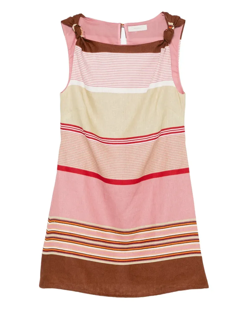 Faithfull The Brand Flor knot striped mini dress - Rosa Rosa
