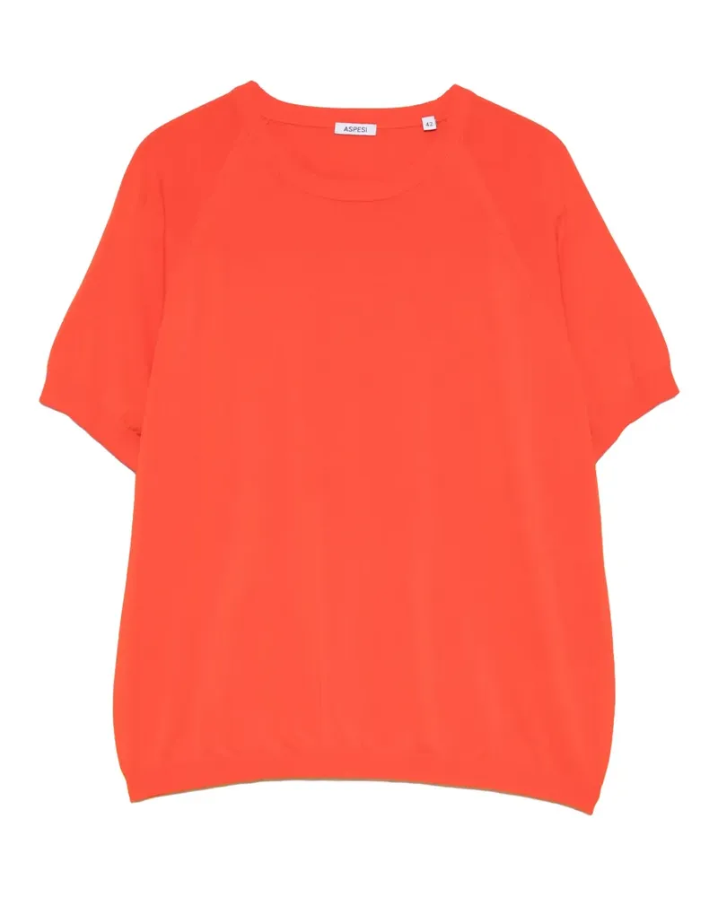 ASPESI T-Shirt mit Rundhalsausschnitt - Orange Orange