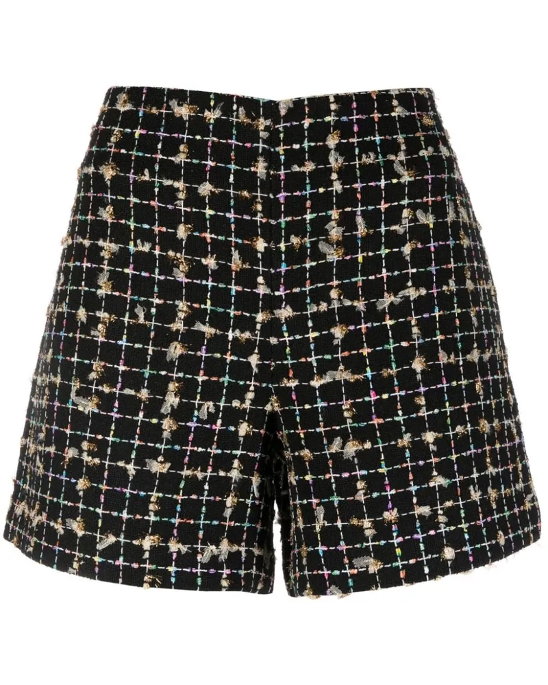 Twin-Set Bouclé-Shorts Schwarz