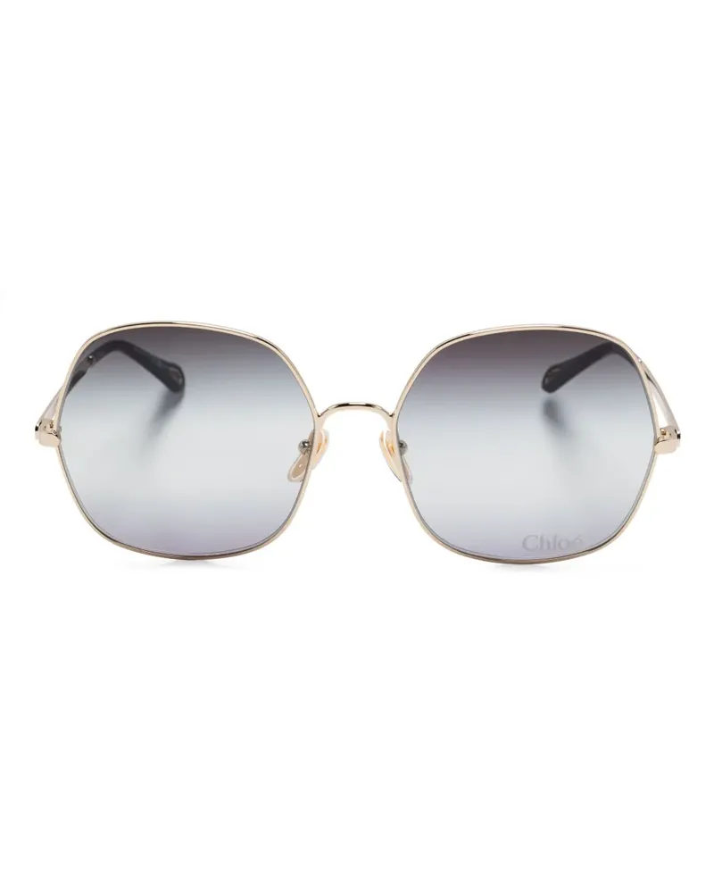 Chloé Sonnenbrille mit Oversized-Gestell - Gold Gold