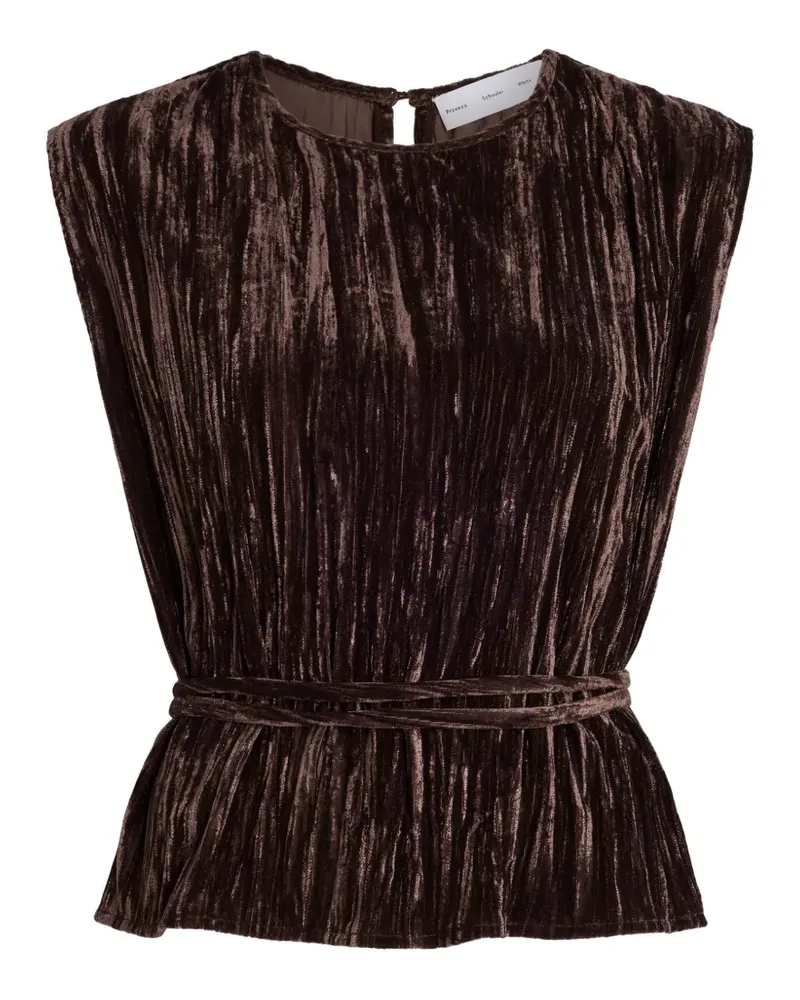 Proenza Schouler Lyra ärmellose Bluse - Braun Braun