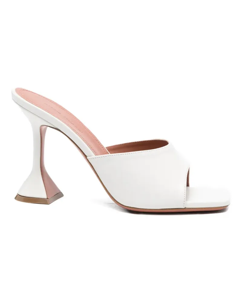 Amina Muaddi Lupita Sandalen mit eckiger Kappe - Weiß Weiß