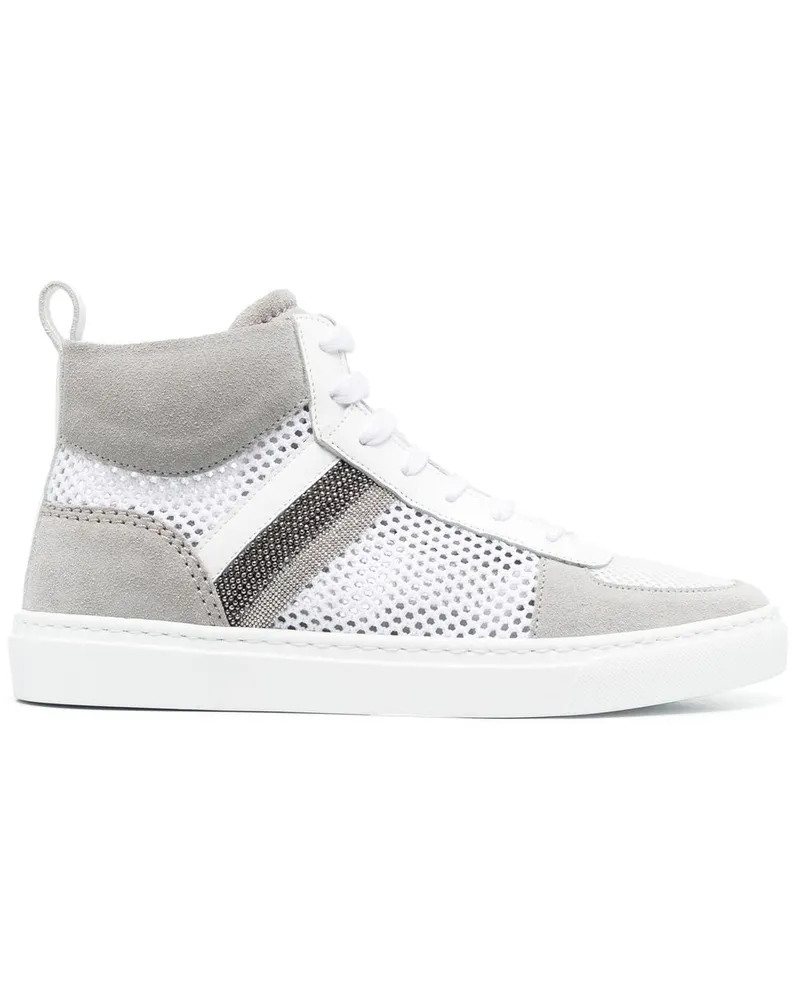 Fabiana Filippi Sneakers mit Kontrasteinsätzen - Weiß Weiß