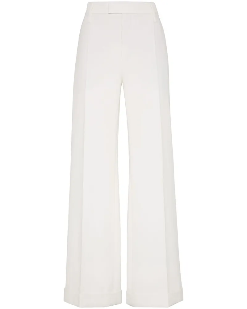 Brunello Cucinelli Ausgestellte Hose - Weiß Weiß