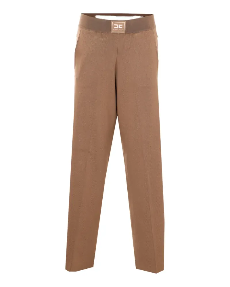 Elisabetta Franchi patch button trousers - Braun Braun