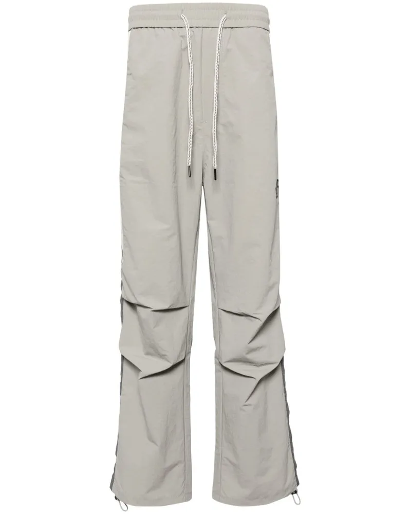 Ground Zero Gerade Hose mit Logo-Print - Grau Grau