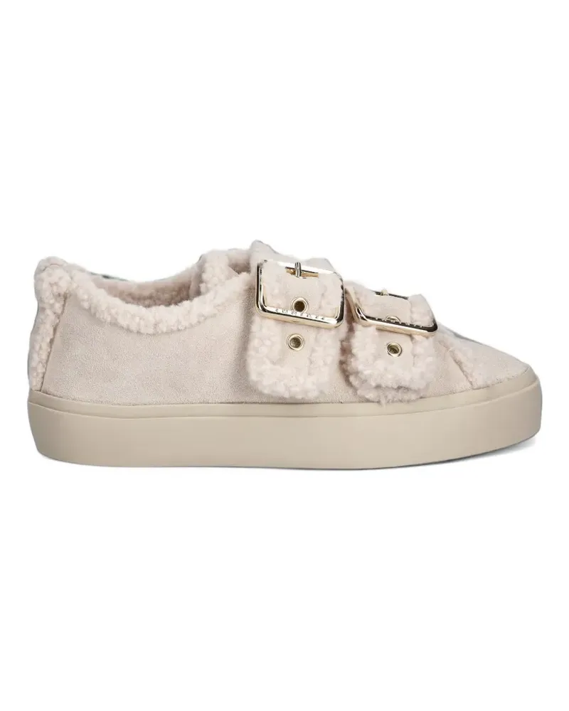 INUIKII Sneakers mit Shearling-Besatz und Schnallen - Weiß Weiß