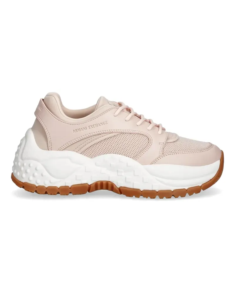 Armani Exchange Strukturierte Sneakers mit Schnürung - Nude Nude