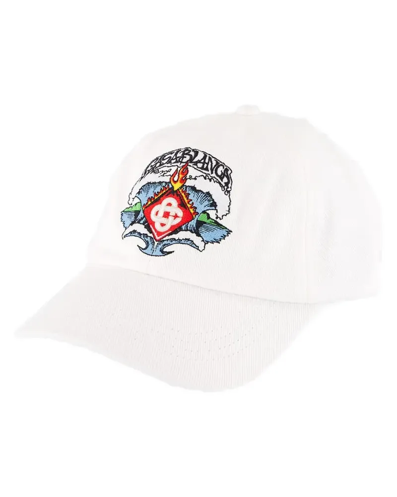 Casablanca Paris Waves embroidered-logo baseball cap - Weiß Weiß