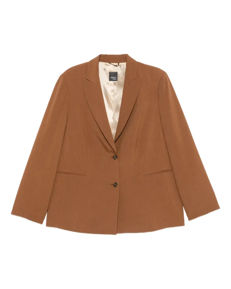 Marina Rinaldi Einreihiger Padana Blazer mit steigendem Revers - Braun Braun