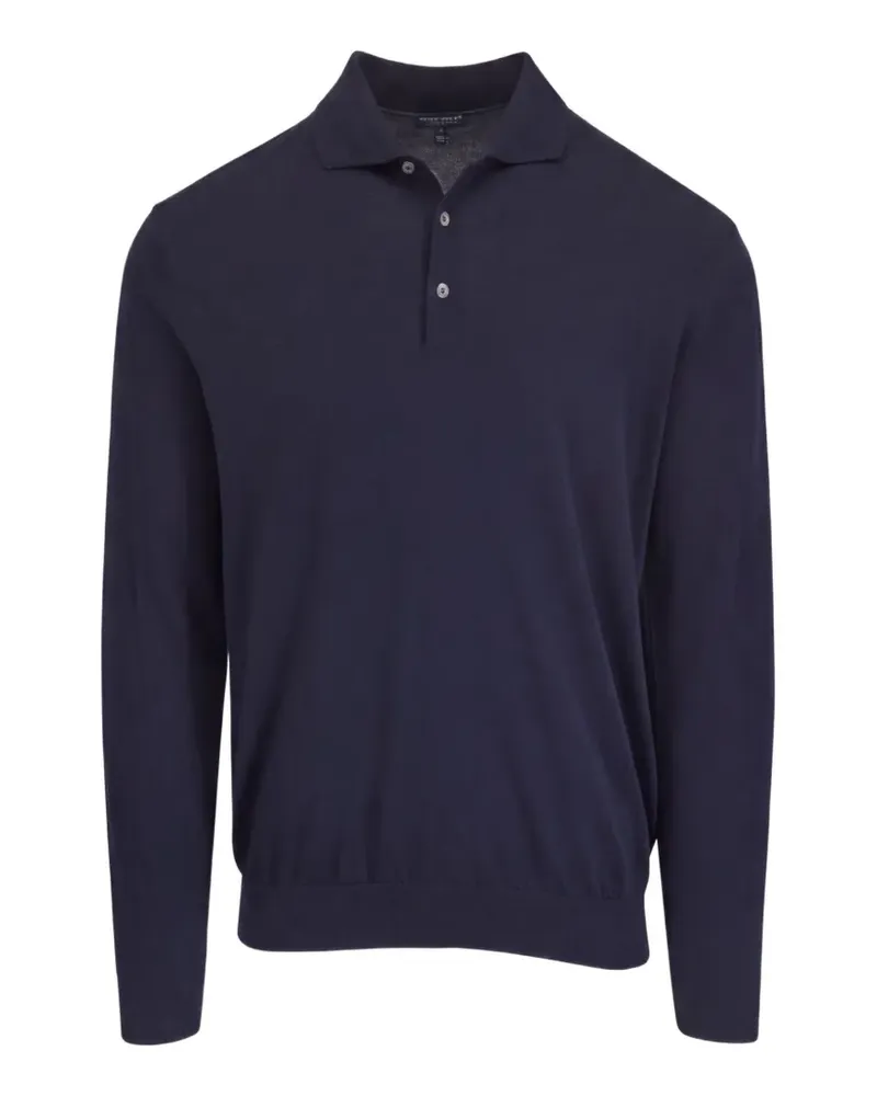 Peter Millar Langärmeliges Poloshirt - Blau Blau