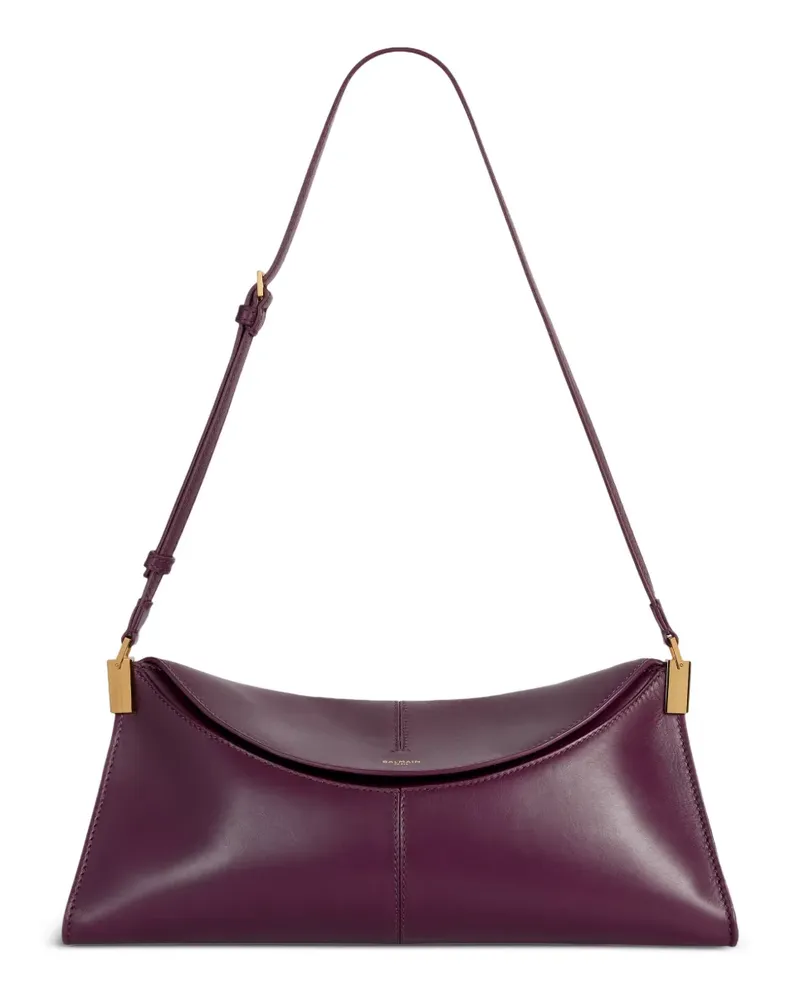 Balmain Mittelgroße 64-83 Tasche aus glattem Leder - Violett Violett