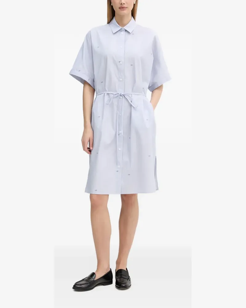 JOOP! striped belted shirt mini dress - Blau Blau