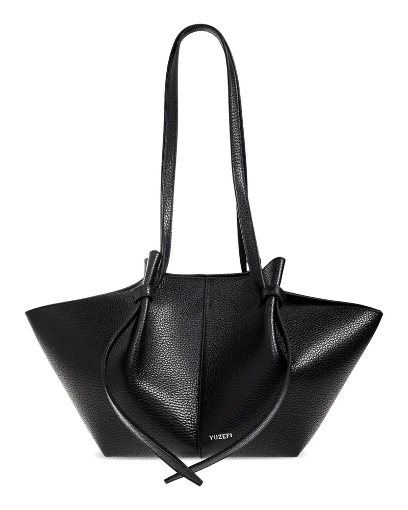 YUZEFI Mochi Satchel-Tasche mit Knoten - Schwarz Schwarz
