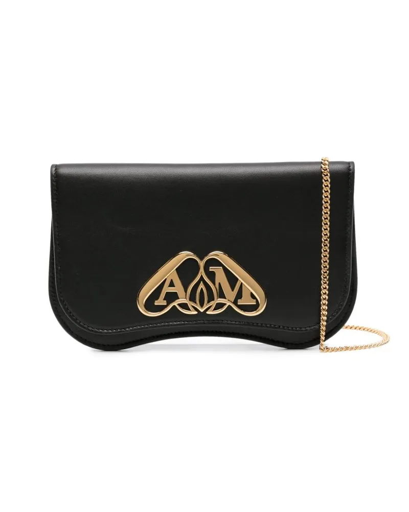 Alexander McQueen Mini The Seal Handy-Tasche Schwarz