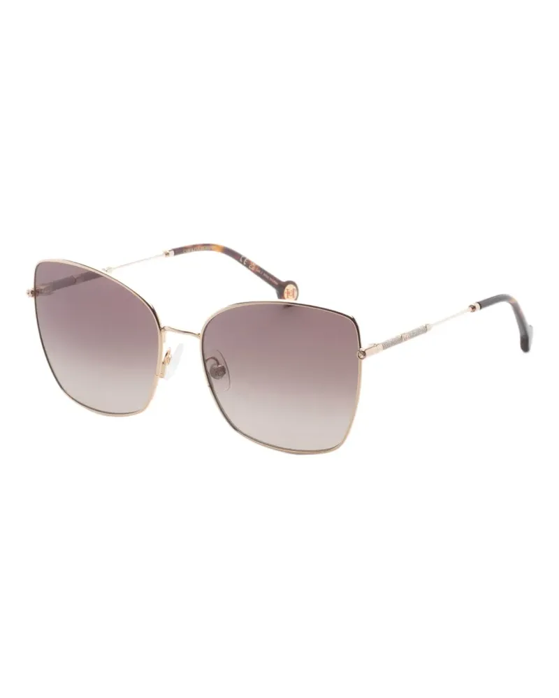 Carolina Herrera New York Sonnenbrille mit eckigem Gestell - Gold Gold