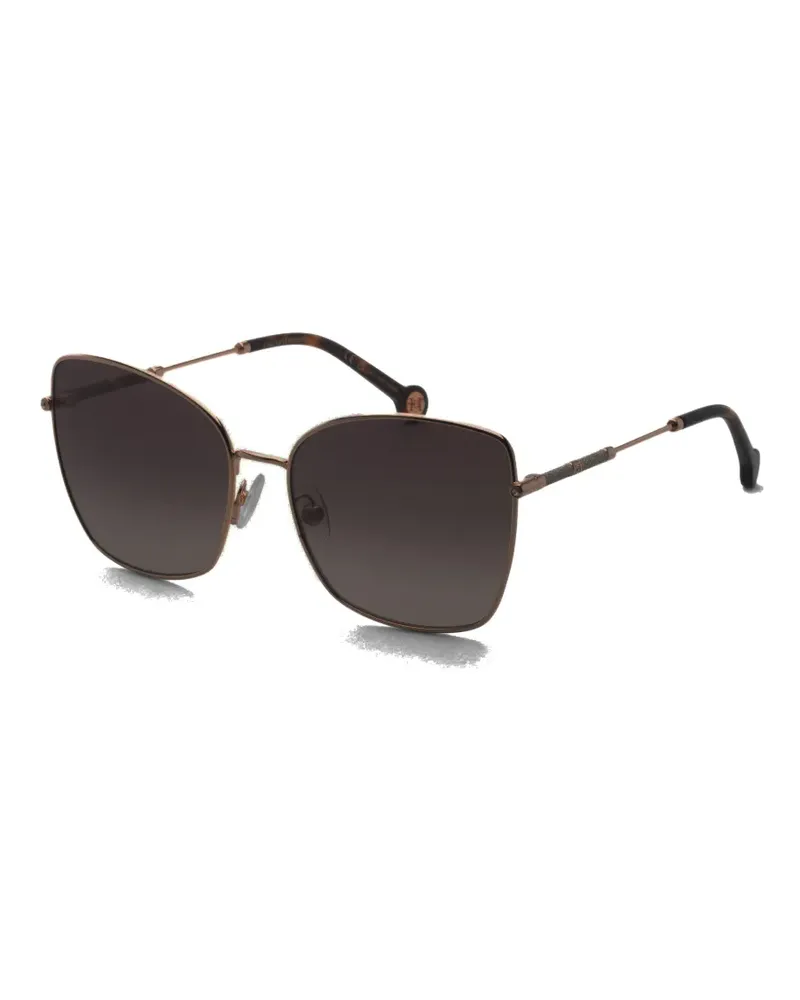 Carolina Herrera New York Sonnenbrille mit eckigem Gestell - Gold Gold