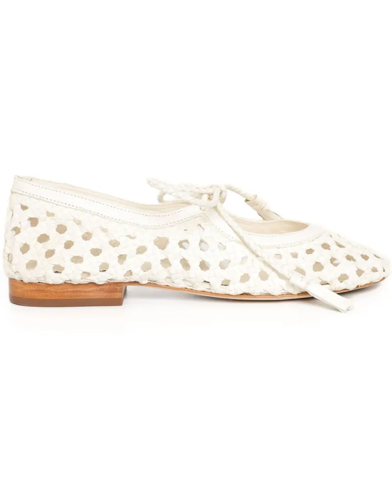 Sarah Chofakian Yard Rast Ballerinas - Weiß Weiß