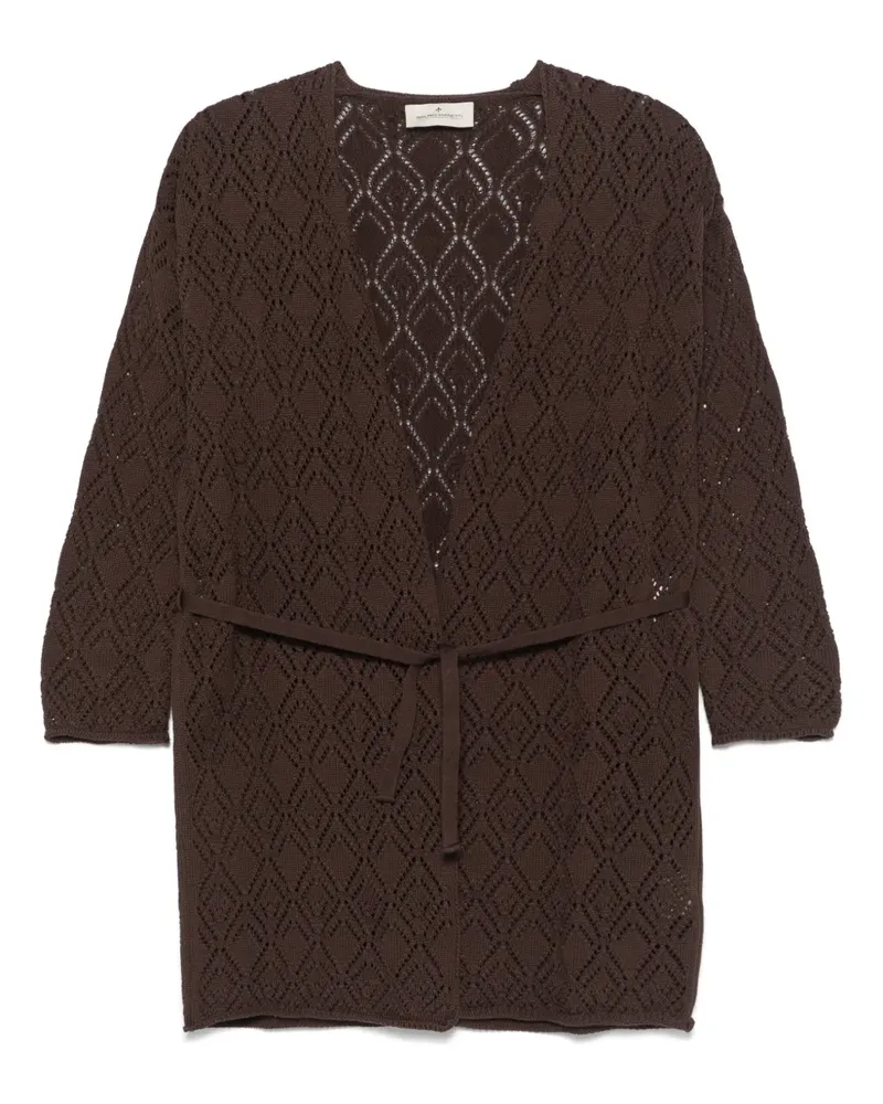 Bruno Manetti Cardigan aus Pointelle-Strick - Braun Braun