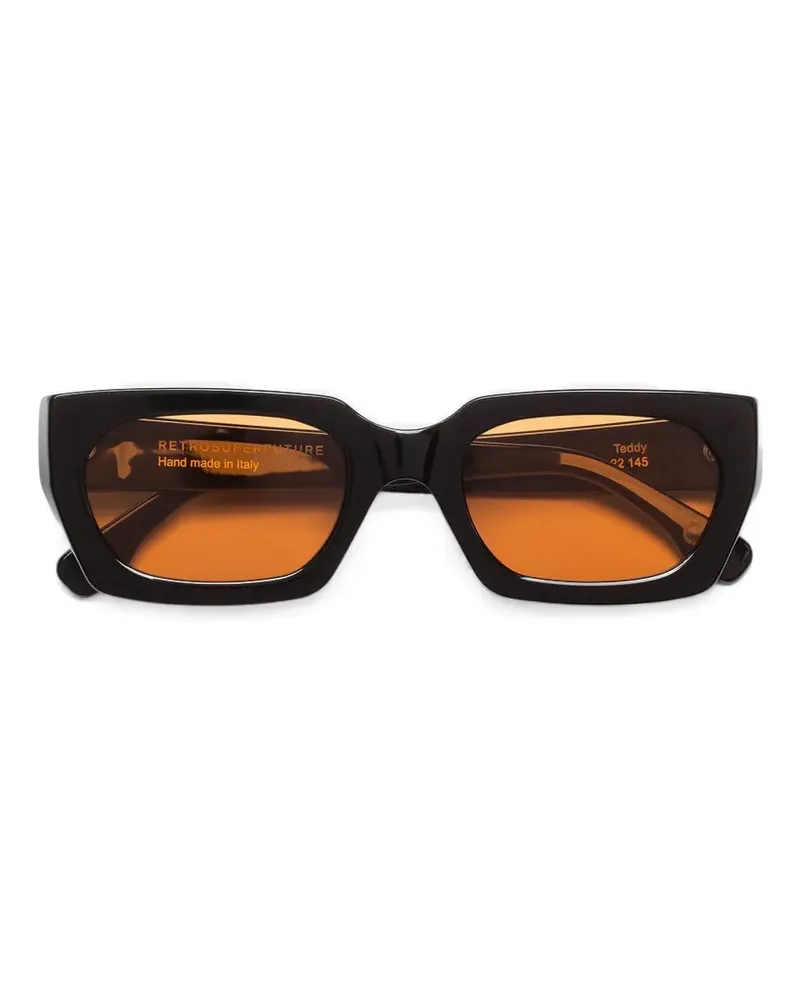 RETROSUPERFUTURE Teddy Sonnenbrille mit eckigem Gestell - Schwarz Schwarz