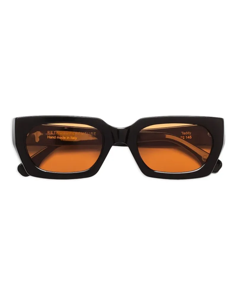 RETROSUPERFUTURE Teddy Sonnenbrille mit eckigem Gestell - Schwarz Schwarz