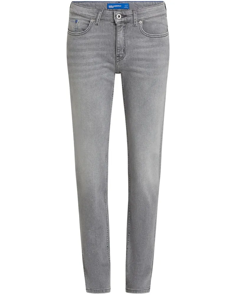 Karl Lagerfeld Halbhohe Slim-Fit-Jeans - Grau Grau